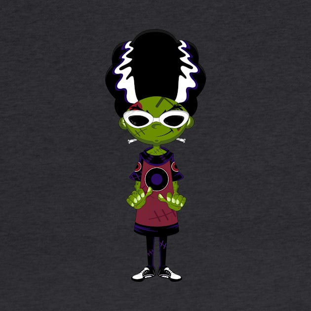 Cartoon Cute Bride of Frankenstein by markmurphycreative